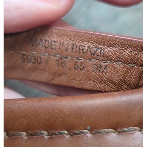 Tory Burch Miller Sandals Vintage Vachetta Tan Leather Medallion Logo Size 9 - Picture 9 of 14